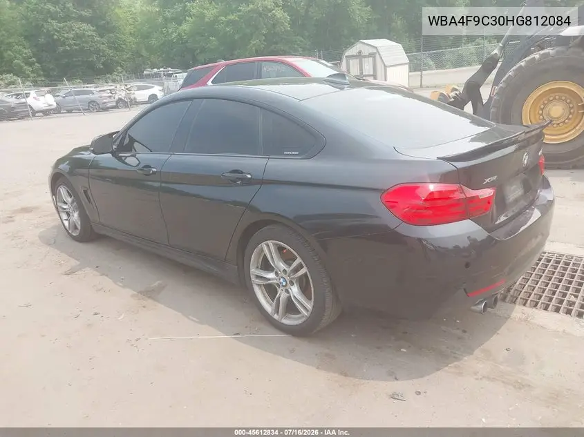 2017 BMW 430I Gran Coupe xDrive VIN: WBA4F9C30HG812084 Lot: 45612834