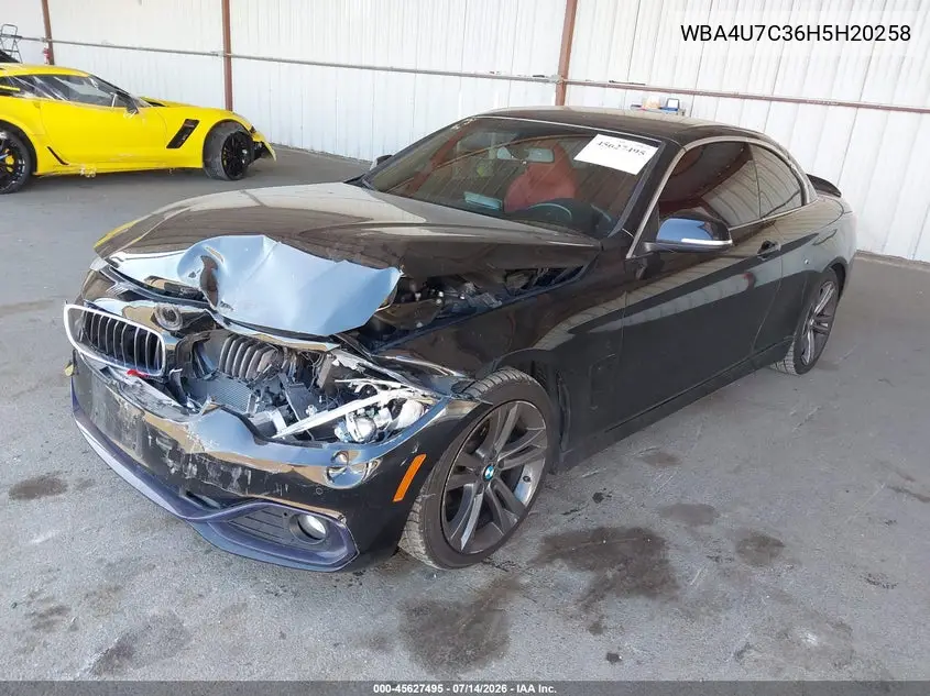 2017 BMW 430I VIN: WBA4U7C36H5H20258 Lot: 45627495