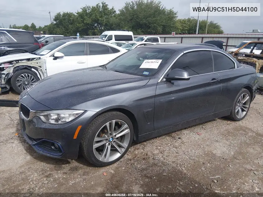 2017 BMW 430I xDrive VIN: WBA4U9C51H5D44100 Lot: 45630254