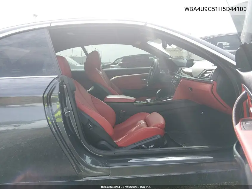 2017 BMW 430I xDrive VIN: WBA4U9C51H5D44100 Lot: 45630254