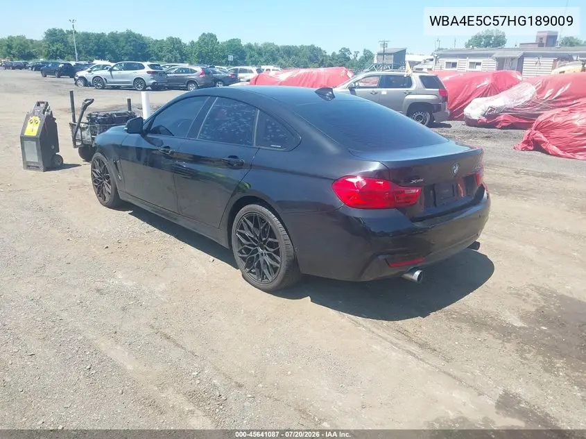 2017 BMW 440I Gran Coupe xDrive VIN: WBA4E5C57HG189009 Lot: 45641087