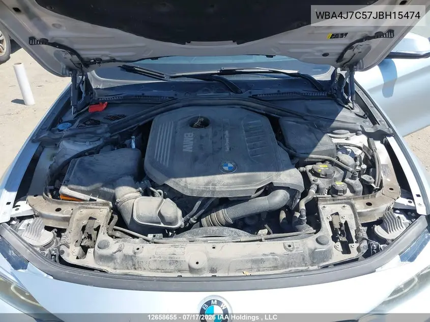 2018 BMW 440I Gran Coupe xDrive VIN: WBA4J7C57JBH15474 Lot: 12658655x
