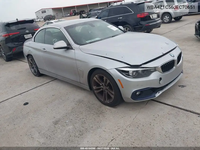 2018 BMW 430I VIN: WBA4Z1C56JEC70651 Lot: 45184398