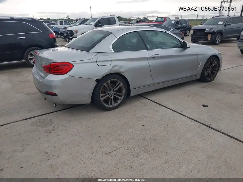 2018 BMW 430I VIN: WBA4Z1C56JEC70651 Lot: 45184398