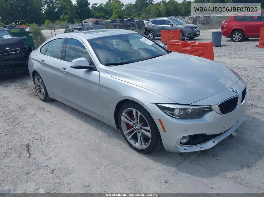 2018 BMW 440I Gran Coupe VIN: WBA4J5C56JBF07025 Lot: 45345218