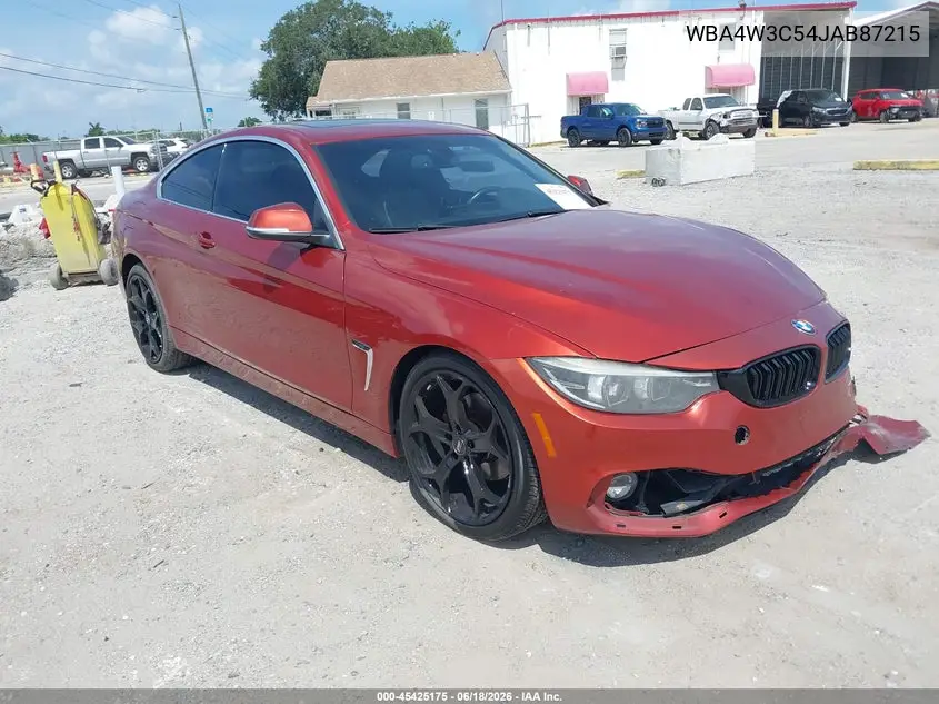 2018 BMW 430I VIN: WBA4W3C54JAB87215 Lot: 45425175