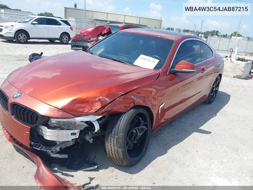 2018 BMW 430I VIN: WBA4W3C54JAB87215 Lot: 45425175