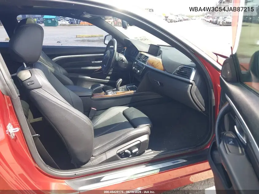 2018 BMW 430I VIN: WBA4W3C54JAB87215 Lot: 45425175