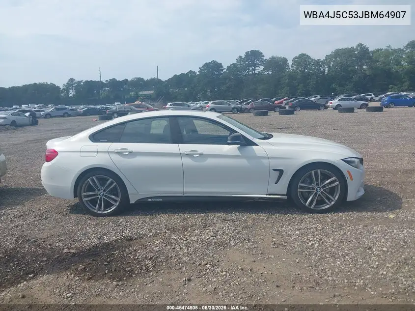2018 BMW 440I Gran Coupe VIN: WBA4J5C53JBM64907 Lot: 45474805