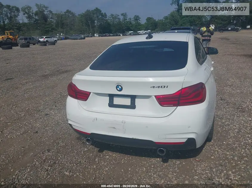 2018 BMW 440I Gran Coupe VIN: WBA4J5C53JBM64907 Lot: 45474805