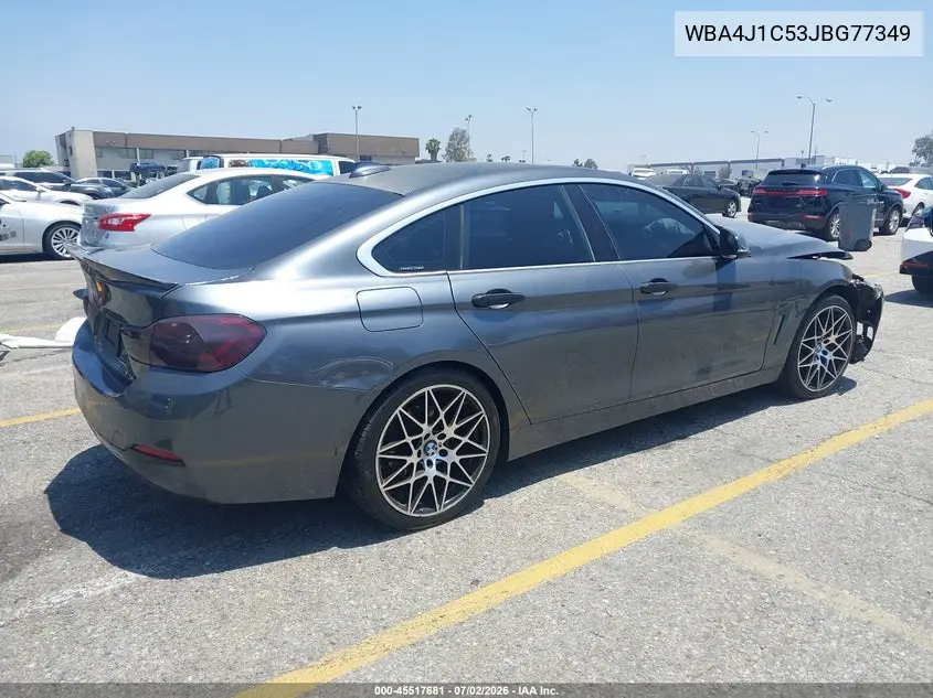 2018 BMW 430I Gran Coupe VIN: WBA4J1C53JBG77349 Lot: 45517681