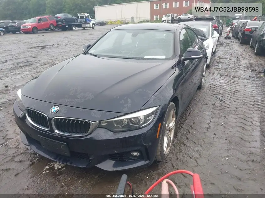 2018 BMW 440I Gran Coupe xDrive VIN: WBA4J7C52JBB98598 Lot: 45529805
