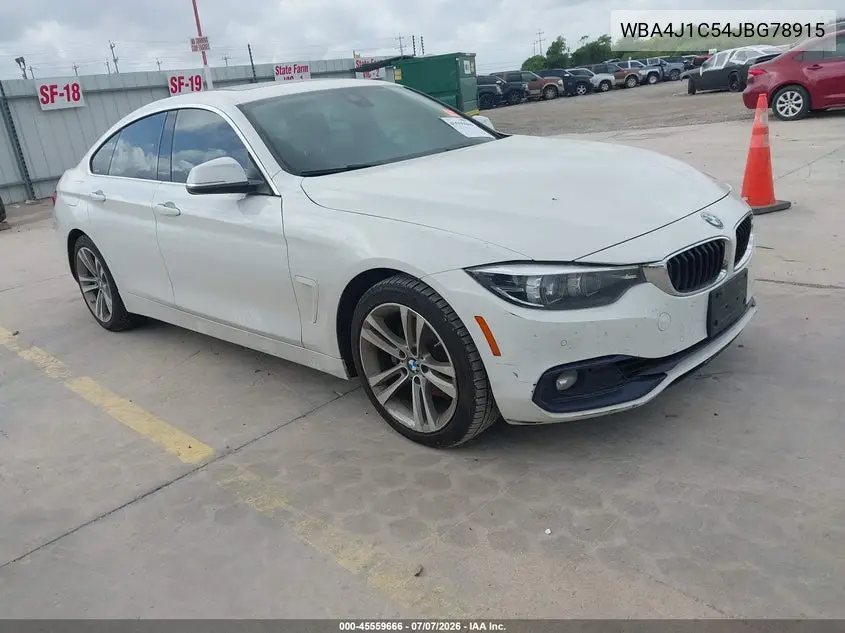 2018 BMW 430I Gran Coupe VIN: WBA4J1C54JBG78915 Lot: 45559666