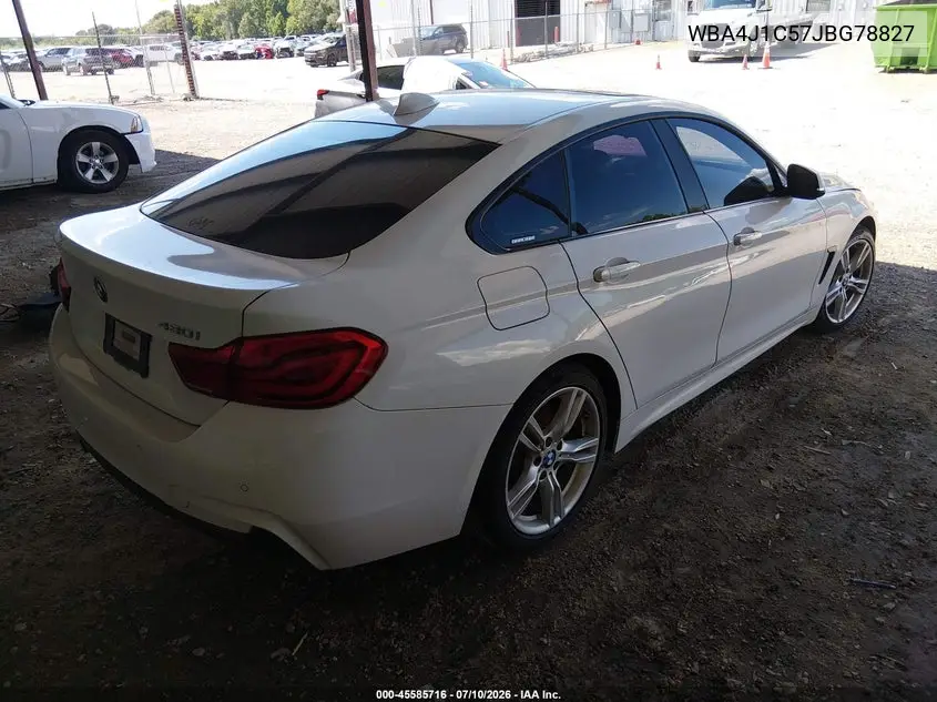 2018 BMW 430I Gran Coupe VIN: WBA4J1C57JBG78827 Lot: 45585716