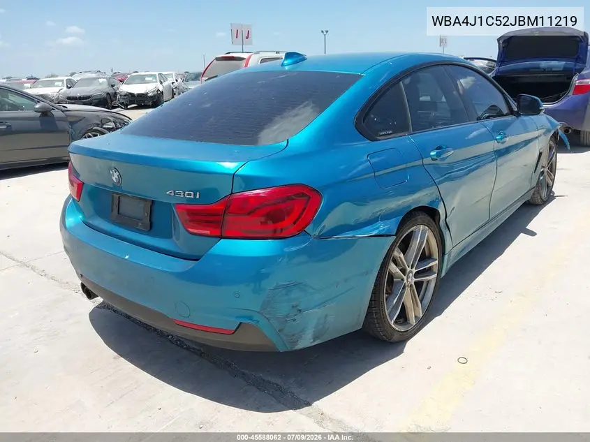 2018 BMW 430I Gran Coupe VIN: WBA4J1C52JBM11219 Lot: 45588062