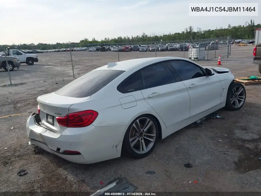 2018 BMW 430I Gran Coupe VIN: WBA4J1C54JBM11464 Lot: 45589613