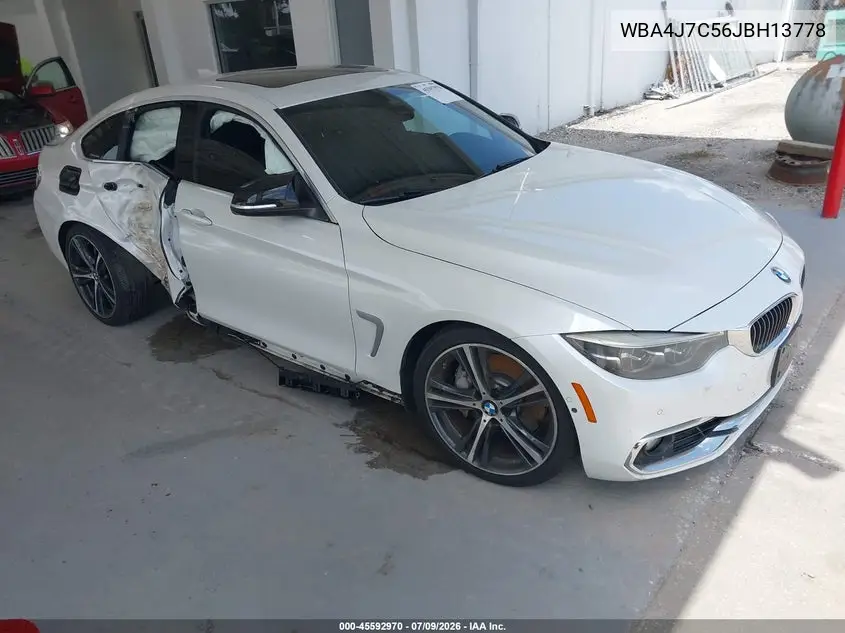2018 BMW 440I Gran Coupe xDrive VIN: WBA4J7C56JBH13778 Lot: 45592970