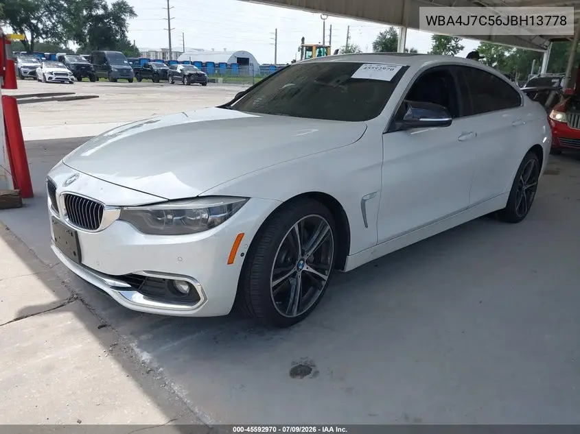 2018 BMW 440I Gran Coupe xDrive VIN: WBA4J7C56JBH13778 Lot: 45592970