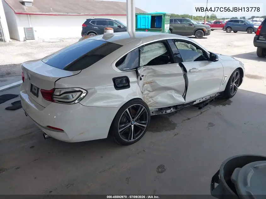 2018 BMW 440I Gran Coupe xDrive VIN: WBA4J7C56JBH13778 Lot: 45592970