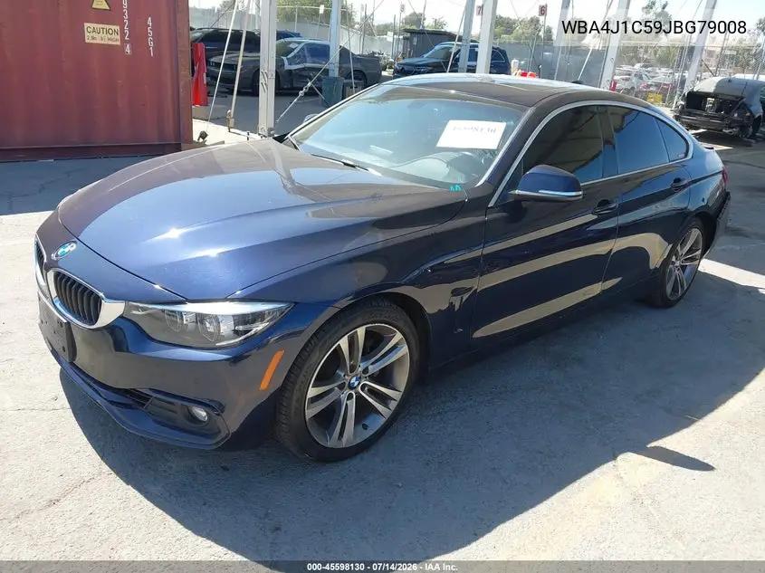 2018 BMW 430I Gran Coupe VIN: WBA4J1C59JBG79008 Lot: 45598130
