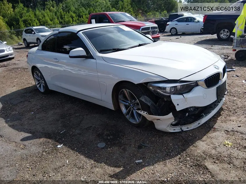 2018 BMW 430I VIN: WBA4Z1C5XJEC60138 Lot: 45618609