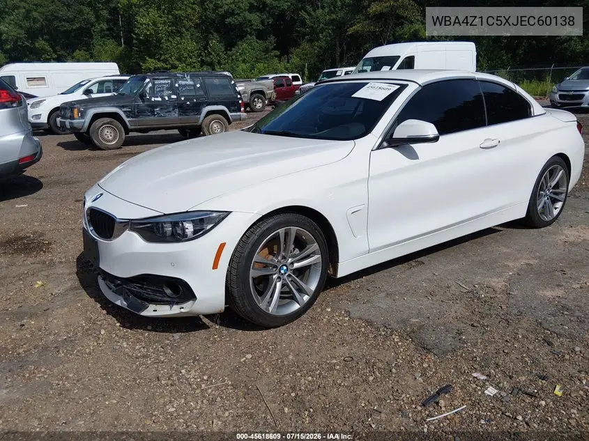 2018 BMW 430I VIN: WBA4Z1C5XJEC60138 Lot: 45618609