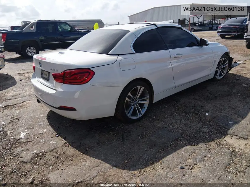 2018 BMW 430I VIN: WBA4Z1C5XJEC60138 Lot: 45618609