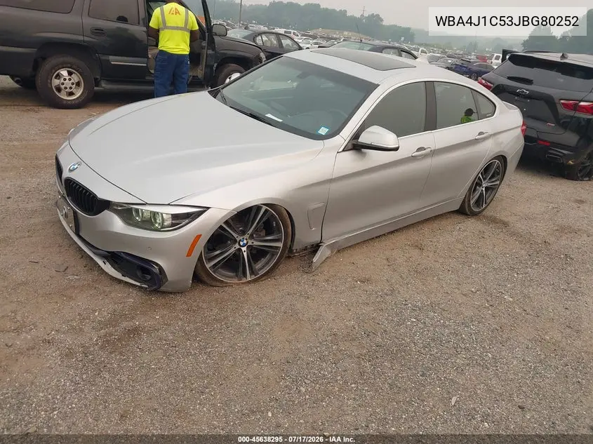 2018 BMW 430I Gran Coupe VIN: WBA4J1C53JBG80252 Lot: 45638295