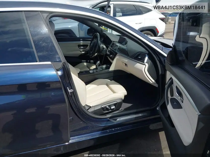 2019 BMW 430I Gran Coupe VIN: WBA4J1C53KBM18441 Lot: 45238392