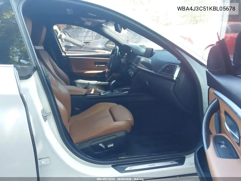 2019 BMW 430I Gran Coupe xDrive VIN: WBA4J3C51KBL05678 Lot: 45310235