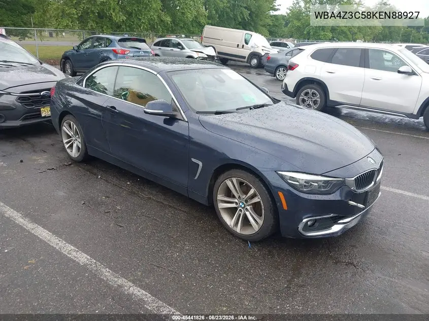 2019 BMW 430I xDrive VIN: WBA4Z3C58KEN88927 Lot: 45441826
