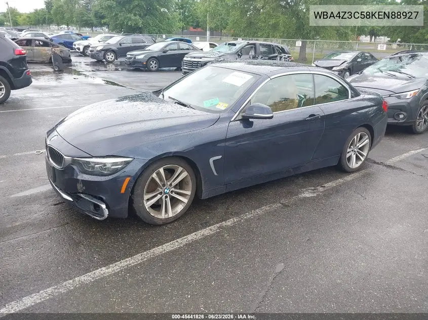 2019 BMW 430I xDrive VIN: WBA4Z3C58KEN88927 Lot: 45441826
