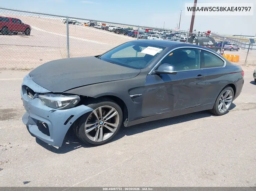 2019 BMW 430I xDrive VIN: WBA4W5C58KAE49797 Lot: 45497732