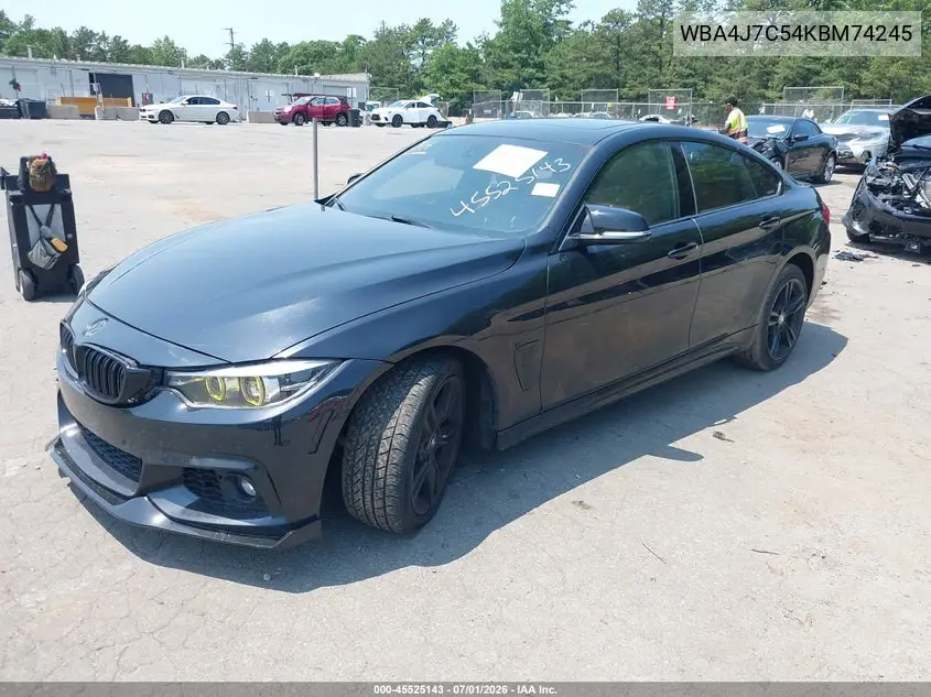 2019 BMW 440I Gran Coupe xDrive VIN: WBA4J7C54KBM74245 Lot: 45525143