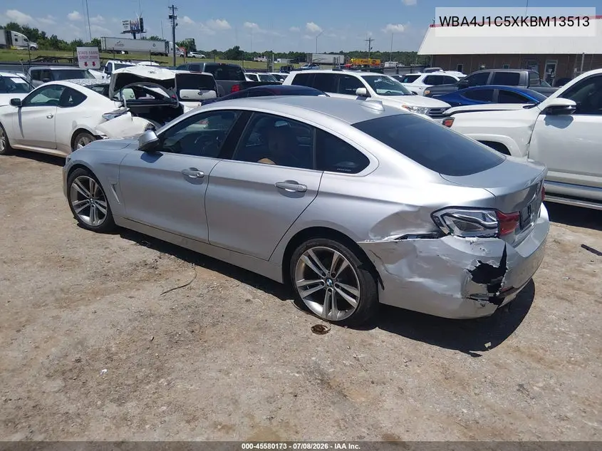 2019 BMW 430I Gran Coupe VIN: WBA4J1C5XKBM13513 Lot: 45580173