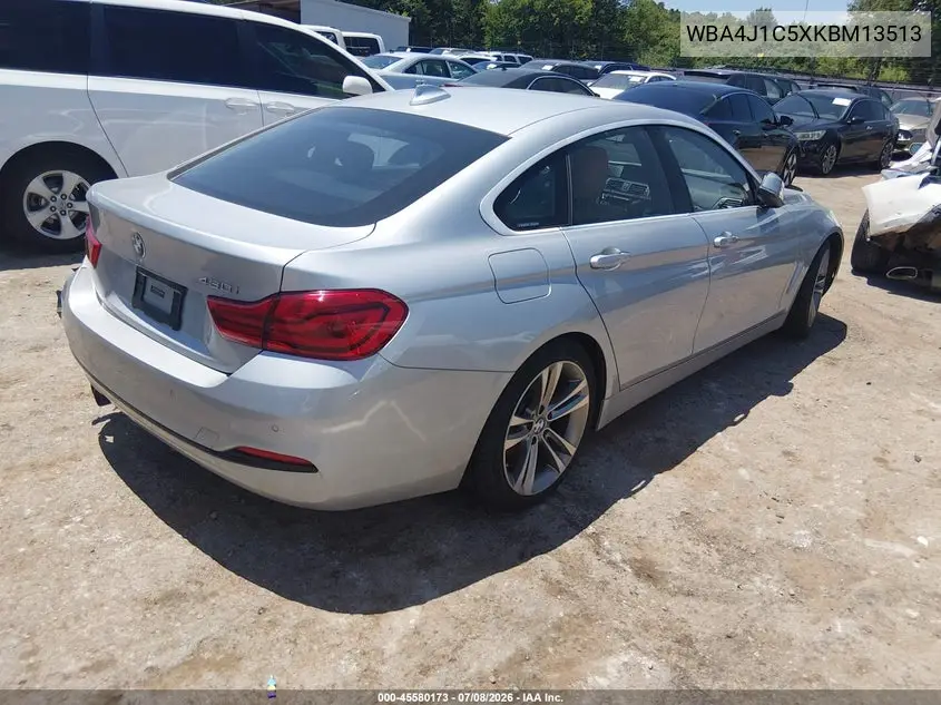 2019 BMW 430I Gran Coupe VIN: WBA4J1C5XKBM13513 Lot: 45580173