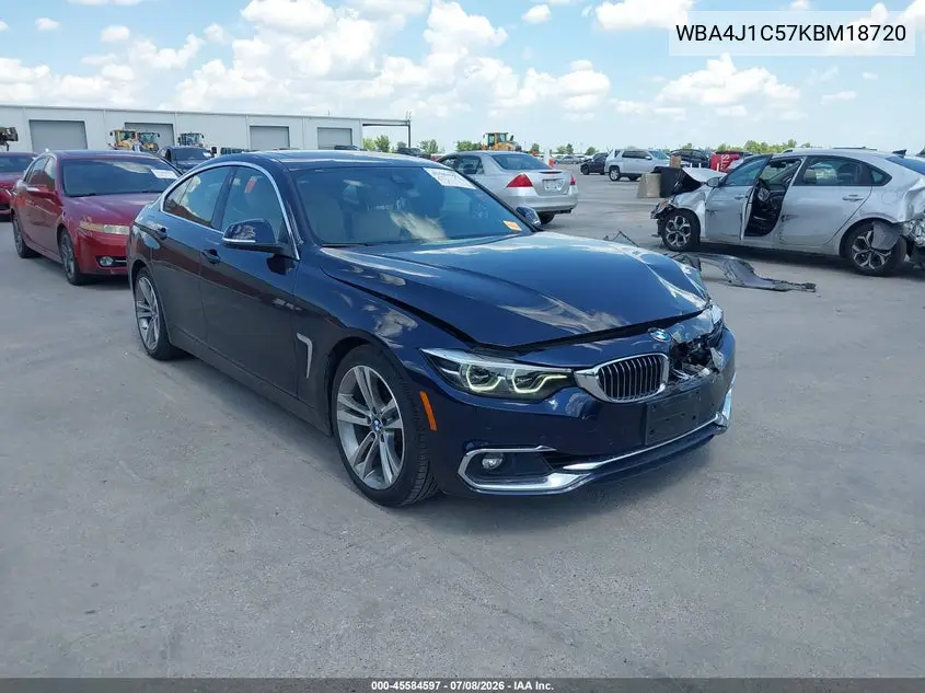 2019 BMW 430I Gran Coupe VIN: WBA4J1C57KBM18720 Lot: 45584597
