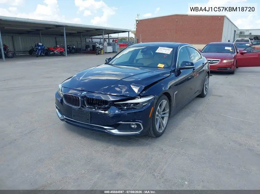 2019 BMW 430I Gran Coupe VIN: WBA4J1C57KBM18720 Lot: 45584597