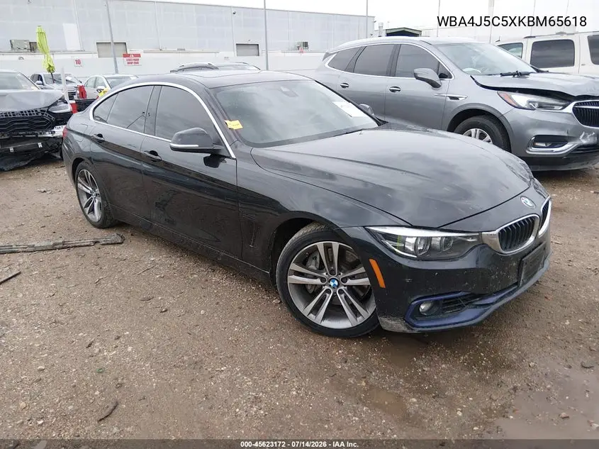 2019 BMW 440I Gran Coupe VIN: WBA4J5C5XKBM65618 Lot: 45623172