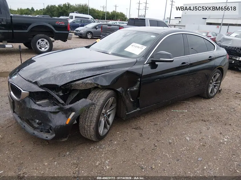 2019 BMW 440I Gran Coupe VIN: WBA4J5C5XKBM65618 Lot: 45623172