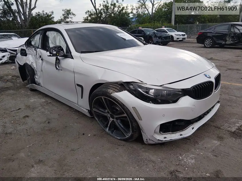 2020 BMW 440I VIN: WBA4W7C02LFH61909 Lot: 45327474