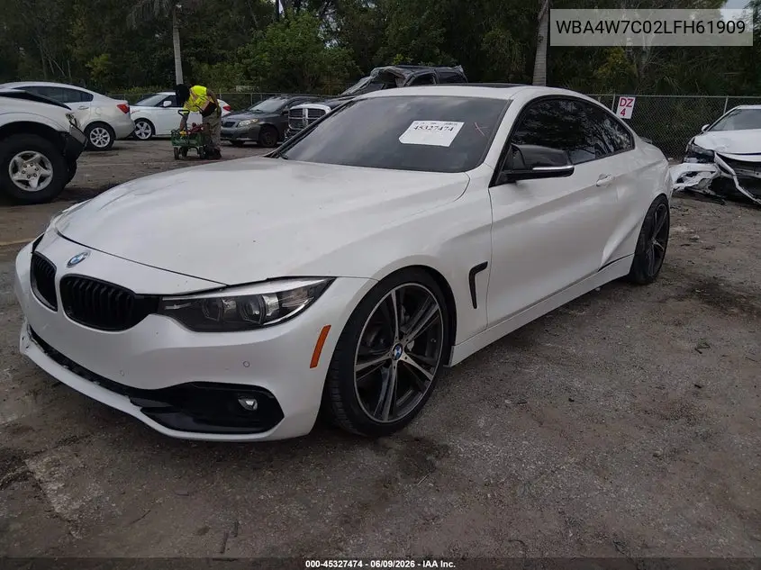 2020 BMW 440I VIN: WBA4W7C02LFH61909 Lot: 45327474