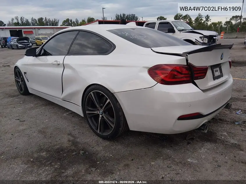 2020 BMW 440I VIN: WBA4W7C02LFH61909 Lot: 45327474