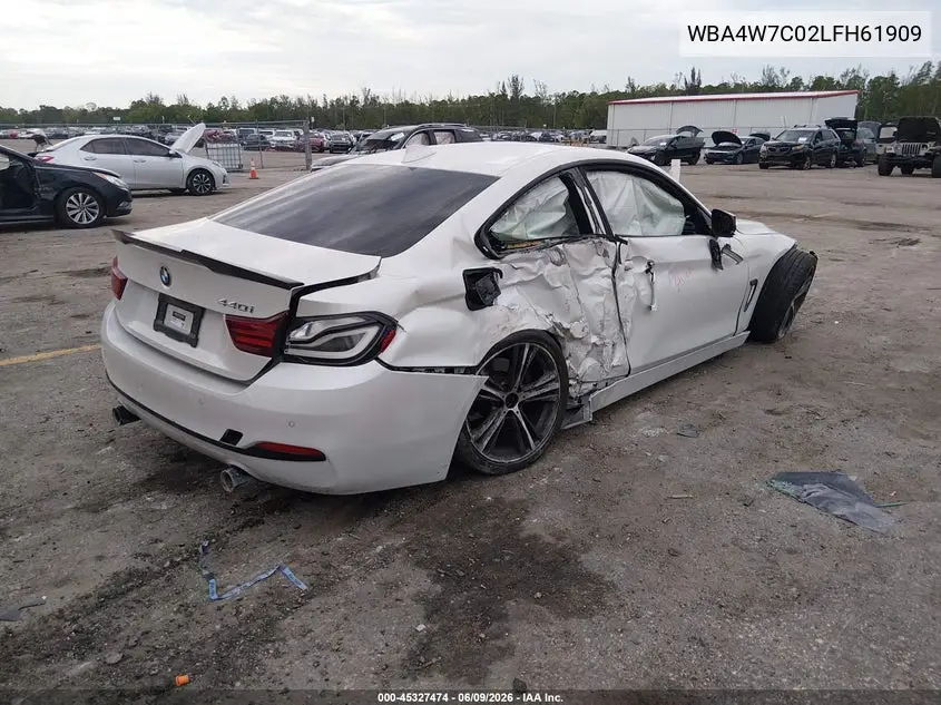2020 BMW 440I VIN: WBA4W7C02LFH61909 Lot: 45327474