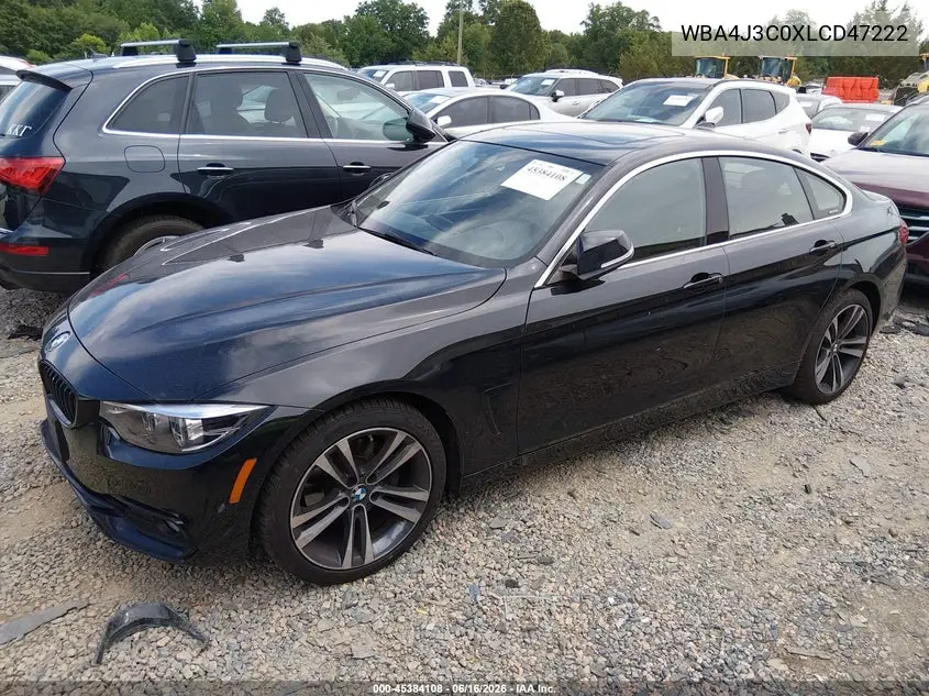 2020 BMW 430I Gran Coupe xDrive VIN: WBA4J3C0XLCD47222 Lot: 45384108
