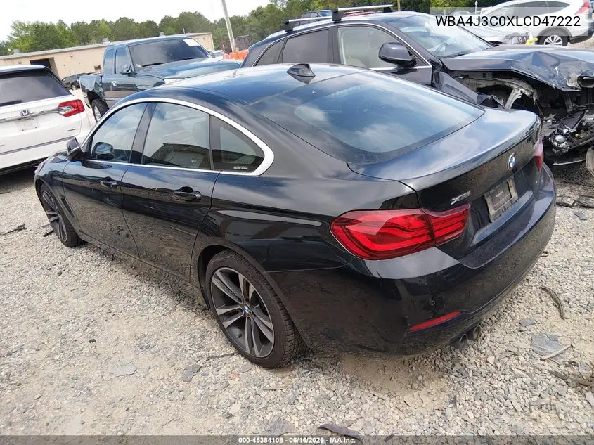 2020 BMW 430I Gran Coupe xDrive VIN: WBA4J3C0XLCD47222 Lot: 45384108