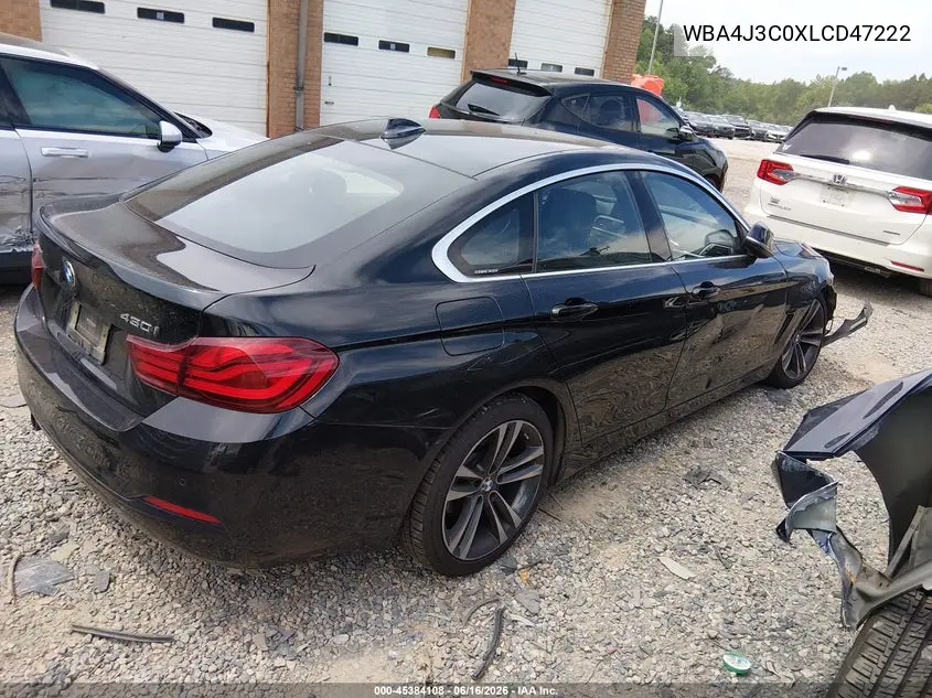 2020 BMW 430I Gran Coupe xDrive VIN: WBA4J3C0XLCD47222 Lot: 45384108