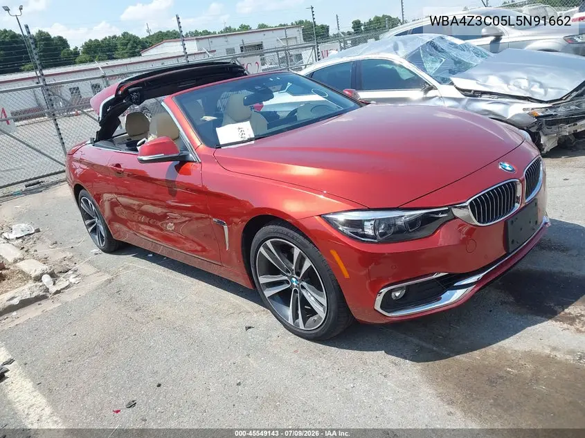 2020 BMW 430I xDrive VIN: WBA4Z3C05L5N91662 Lot: 45549143
