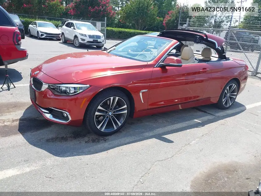 2020 BMW 430I xDrive VIN: WBA4Z3C05L5N91662 Lot: 45549143