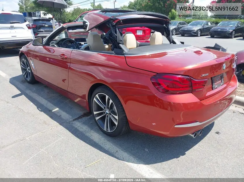 2020 BMW 430I xDrive VIN: WBA4Z3C05L5N91662 Lot: 45549143